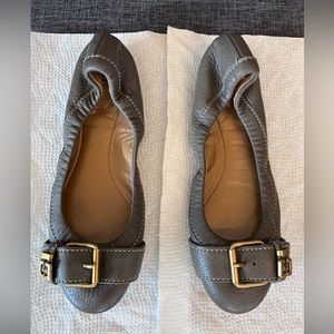 Chloe round toe ballet flat with buckle